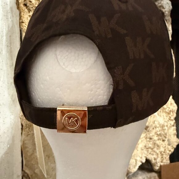 Michael Kors Brown MK Logo Baseball Cap Adjustable OS NWT main image 3